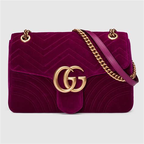 gucci marmont velvet medium|Gucci Marmont suede bag.